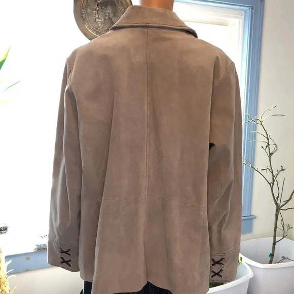 Vintage Colebrook 100% Leather Women Jacket Plus Size 14/16 Pockets - Picture 2 of 12